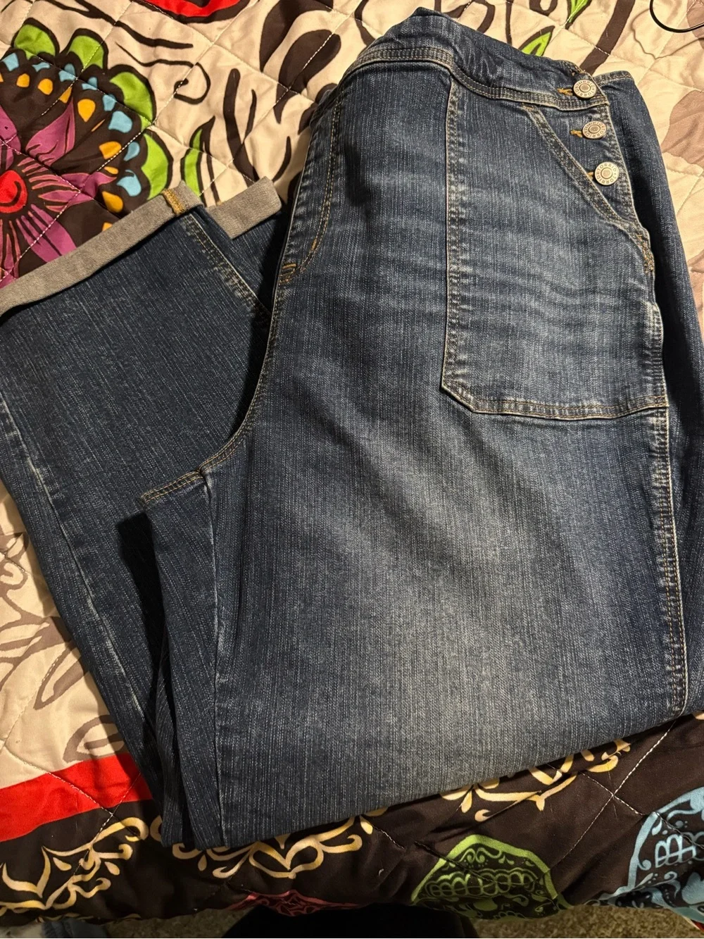 Dark Blue Denim Women’s Overalls - Ochirly - Picture 3 of 4